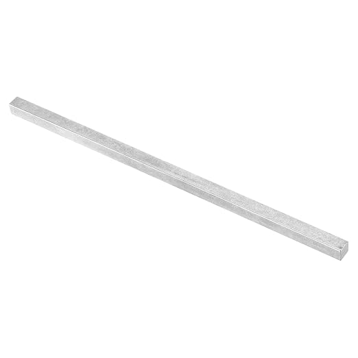uxcell Square Steel Key Stock, 7/16" x 7/16" x 12" Cold-Drawn 45# Steel Bars Precision Key Stock for Gearbox Coupling, Silver Tone
