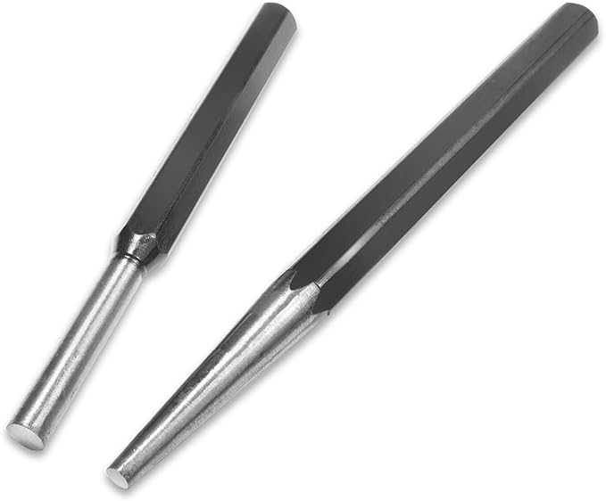 XtremepowerUS 12-Pieces Professional Punch and Chisel Set Mechanics Pin Tapered Center Chisel Punch with Carrying Pouch