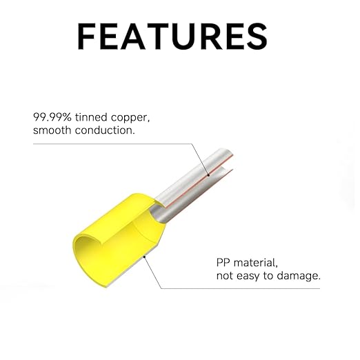 HKS 250PCS Wire Ferrule Connectors - AWG 8-10.0mm² Copper Barrel Pin Cord Ends Insulated Ferrules Terminals - E10-12 White