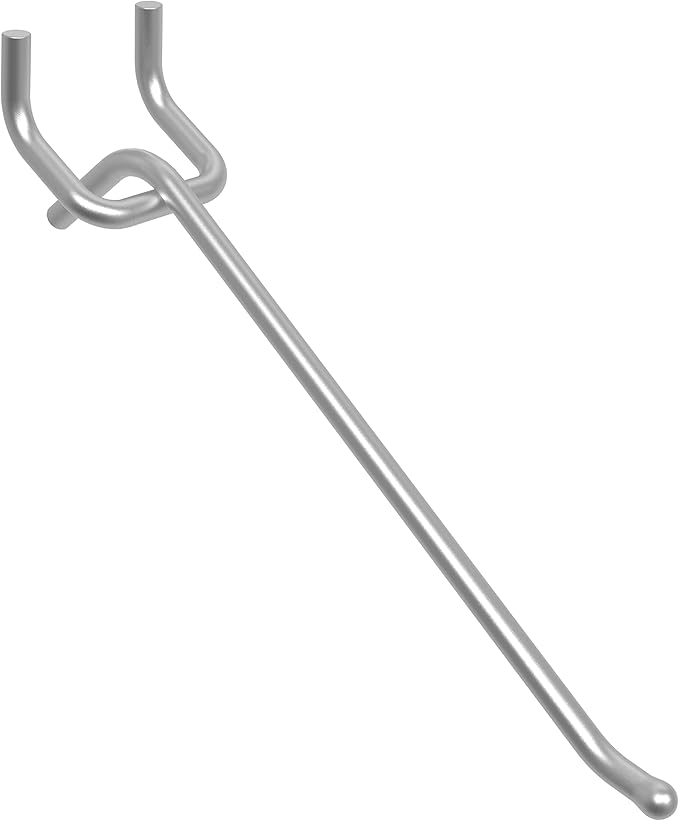 unp POETISKE Pegboard Hooks 0.204'' Diameter 6 inch Silver Metal Ball Ending Garden Tool Organizer Fits 1/4’’ Pegboard Garage Wall Hooks 50PCS