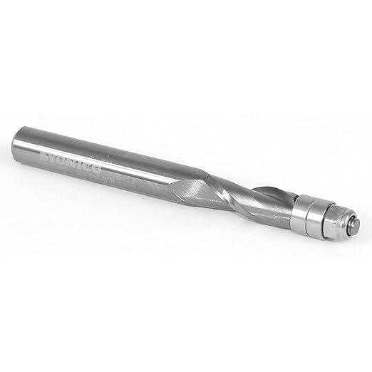 YONICO Solid Carbide Flush Trim Router Bit Spiral 1/4-Inch Upcut 1/4-Inch Shank 14119