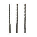 3PCS Rotary Hammer Drill Bits, SDS Plus Shak, 1/4"x6", 5/16"x6", 3/8"x6"