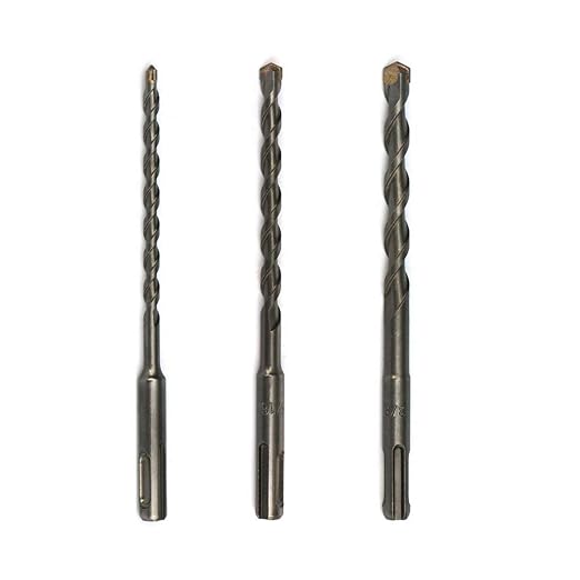 3PCS Rotary Hammer Drill Bits, SDS Plus Shak, 1/4"x6", 5/16"x6", 3/8"x6"