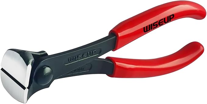 WISEUP Nail Puller, 8-inch Black Finish Chrome Vanadium Steel Carpenter's Pliers,End Cutting Pliers, for Staple Remover Tool or Flooring Installation Tools (8 inch)