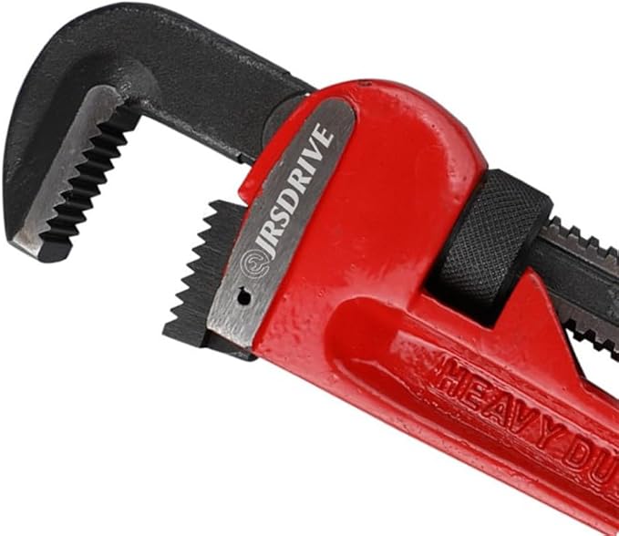 1 Piece Pipe Wrench 8 inch Heavy Duty Adjustable Plumbing Wrench Construction & Heavy-Duty Applications for Industrial & Professional Use E-2049
