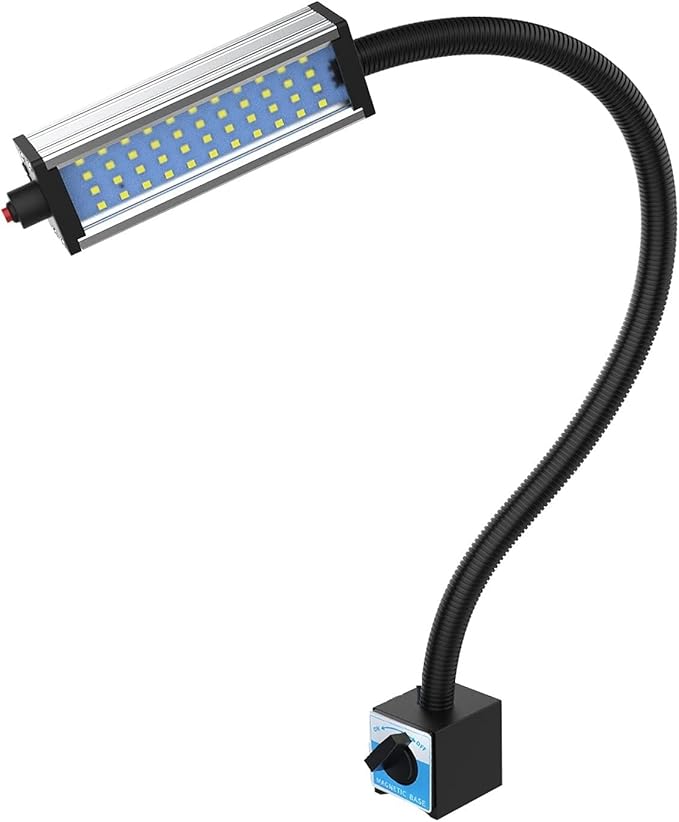 Magnetic LED Work Light, 24V 800 Lumens, Explosion Proof, Waterproof, Flexible Gooseneck (23 inches)