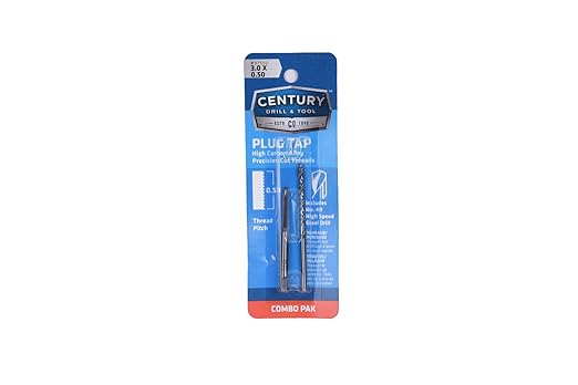 Century Drill & Tool 97500, 3.0X0.50 TAP & 40 Drill