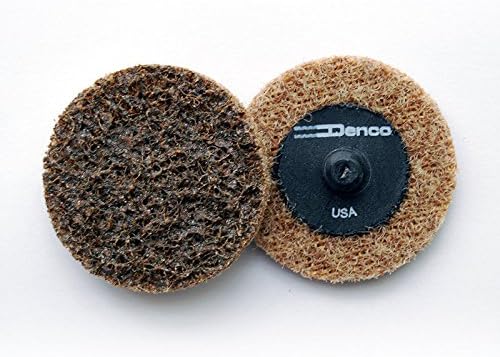 DENCO DISTRIBUTING, INC. Denco Surface Prep Conditioning Disc - Coarse - Brown - 2 Inch and 3 Inch - Pack of 50 - Abrasive Quick Change Disc Twist to Lock Superior Life (2 Inch)