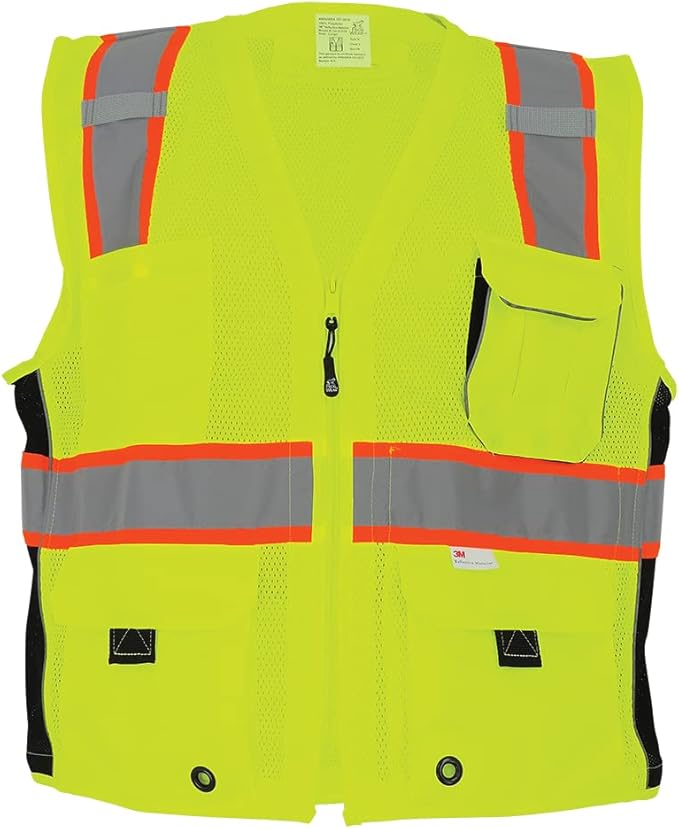 Global Glove High Visibility Safety Vest, Lightweight and Breathable