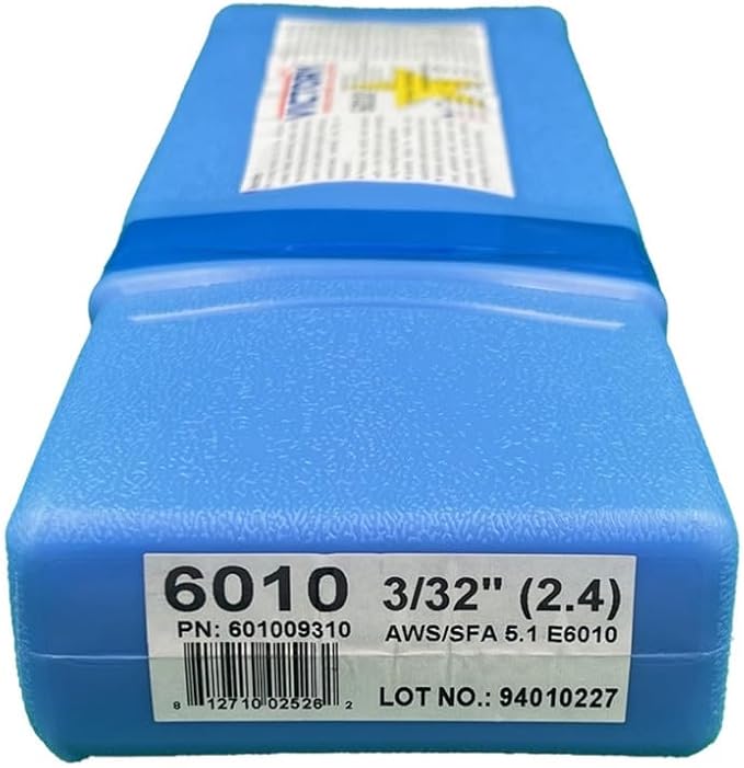 6010 Welding Rod 3/32", E6010 Stick Welding Electrodes 5Lbs with Smooth Stable Arc E6010 3/32" (3/32" 5 Pound Box) E6010-094-5