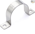 2 Inch Conduit Clamps Two Hole Metal Clamp Stainless Steel U Bracket Conduit Strap Tension Clips, Universal Clamp for Cylindrical Components - Fits OD 50 mm (Approx. 2") | 6 Pcs