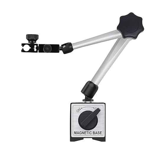 HDLNKAK Magnetic Base Stand 176 lbs / 80 kg Max Pull for Dial Indicator (Silver)