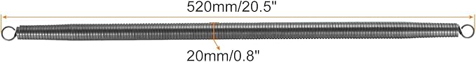 MECCANIXITY Spring Tube Bender OD 20 mm/0.8" Steel Spring Pipe Bending Tubes 520 mm/20.5" Long for 3/4" PVC Pipe(ID 21 mm) Home Renovations, Electrician Wiring Bending Pipe