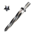 3/4” Bridge Construction Reamer Drill Bit, M2 HSS Taper Chucking Reamer for Steel Alloy Metal Wood Plastic, 1/2" Non-Slip Shank, 5-Spiral Flutes Car Reamer, to Align or Enlarge Holes, 19mm