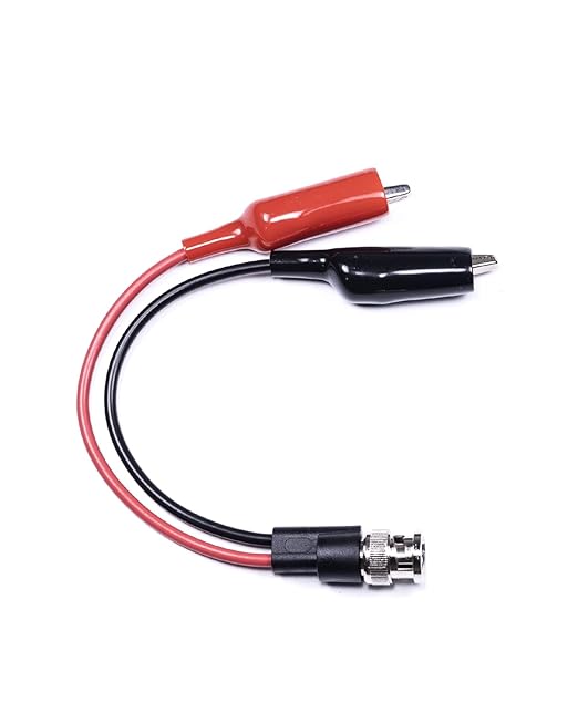 BNC Test Leads, BNC (Male) to Alligator Clip, Test Lead Breakout Cable for Multimeter, 5A Current Rating, 1 Pack
