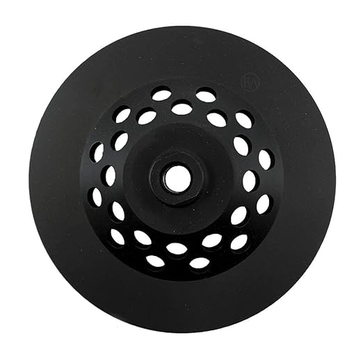 Benchmark Abrasives 7 Inch Concrete Grinding Wheel Threaded Swirly Turbo Diamond Cup Wheel with 5/8"-11 Arbor Hole for Masonry, Marble, Natural Stone, Concrete - Angle Grinder Attachments (7”)