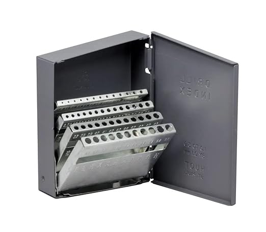 Drill America Drill Bit Index/Case, 1mm - 5mm by 0.1mm (50 Sizes), 11250, HUT4050