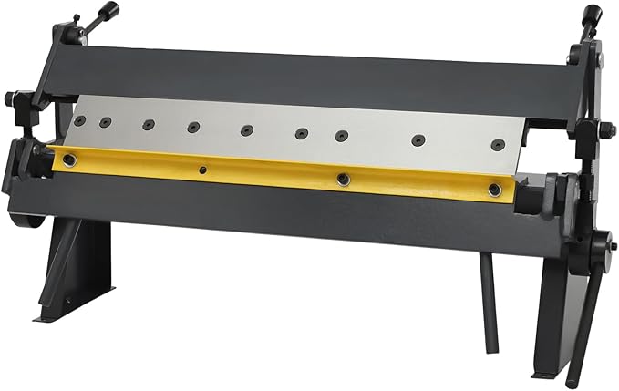 24" Box and Pan Brake W-2420A Sheet Metal Brake 0-135° Metal Steel Bender 20 Gauge Mild Steel Pan and Box Brake with Adjustable Removable Fingers Pan Box Brake for Metal Bending
