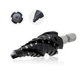 GSTK Pro Max 1/4" - 3/4" Four Spiral Flute Cobalt Step Drill Bit, Impact Ready, for Metal, Stainless Steel, Aluminum, Wood, Plastic with 1/4" Hex Shank