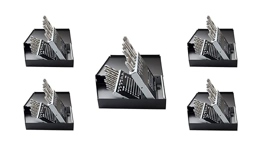 Accusize Industrial Tools U.N.C. 18 Pc H.S.S. Tap and Drill Set, 5 Sets, 0001-0040x5