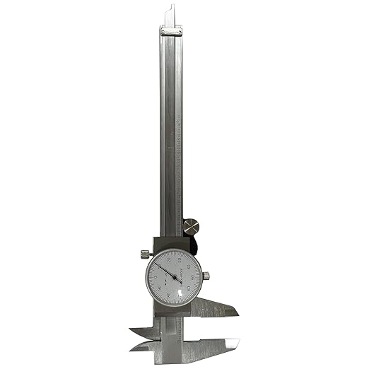 6 Inch Dial Caliper, MFQNENLK 4-Way Measurement Calipers, 0.001 Accuracy Imperial Shockproof Measuring Tool with Plastic Case (Dial Caliper 0-6" Range)