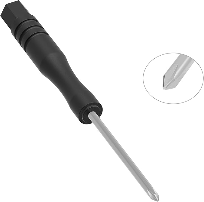 5PCS Mini Phillips Screwdriver, 3mm Cross Head with Black Non-slip Handle for Small Appliances, 3.15"(80mm) Total Length, Non-magnetic