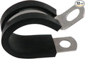 1/4" Cable Clamp Stainless Steel Rubber Cushioned Insulated Metal Clamp, Tube Holder for Tube, Pipe or Wire Cord Installation (12 Pack)