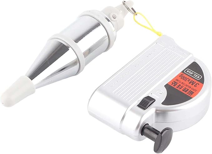Automatic Magnetic Plumb Bob with Nylon Line Vertical Alignment Tool for Construction Wall Leveling and DIY Projects Features Locking Safety Clip Adjustable Range (3m)