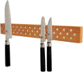 Magnetic Wooden Knife Bar Holder Strip, Cherry or Walnut, 12, 16, 20, or 24 Inch (24 Inch, Cherry)