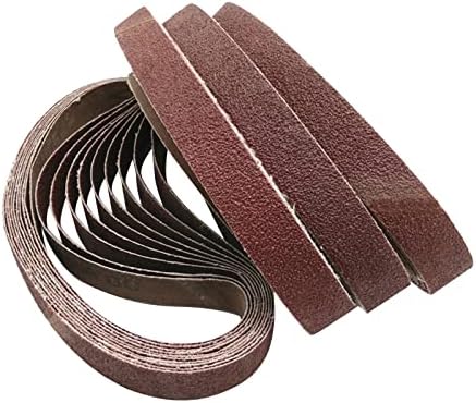 3/8x13 Sanding Belt, Premium Calcined Aluminum Oxide Grain Sandpaper, 40,60,80,120,180,240,320,400 (24/25 Pack) (40 80 120 180 240 320 Grit)