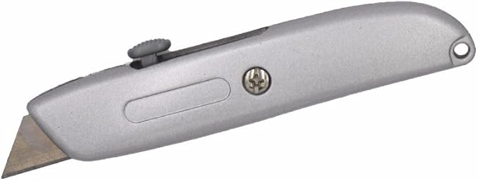 Wideskall® Heavy Duty Box Cutter Retractable Blade Metal Utility Knife (Pack of 1)