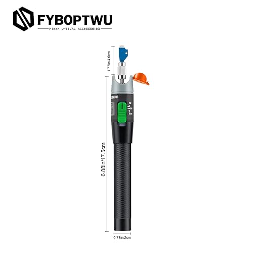 3pcs Professional Visual Fault Locator Fiber Optic Tester - Includes 3pcs 9/125μm Singlemode FC/LC Adapters | for Fiber Optic Cable Maintenance, Network Installation & Repair (Mode Number: VFL-30)
