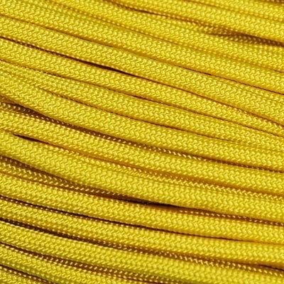 The Paracord Store | Type III 550 Paracord - 50 FT Hank, Yellow | Heavy Duty 7 Strand Tactical Paracord - USA Made Nylon Outdoor Parachute Cord for Camping, Fishing & More - Survival Cord