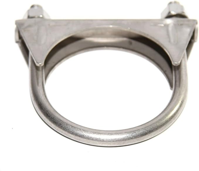 Heavy Duty 2.75" (2 3/4 Inch) Universal Stainless Steel U-Bolts Clamps with Saddle Flange for Exhaust Tail Pipe