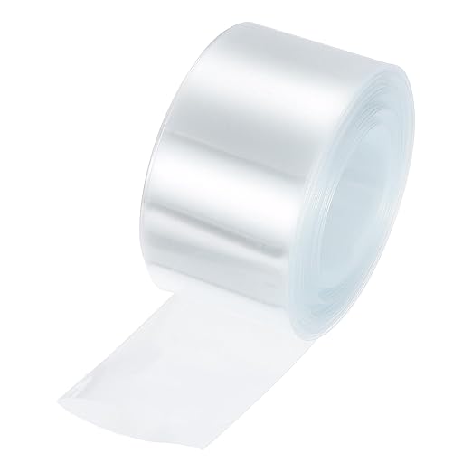 MECCANIXITY Battery Wrap PVC Heat Shrink Tubing 26mm Dia 43mm Flat 33 Feet(10meters) Clear Good Insulation for Battery Pack