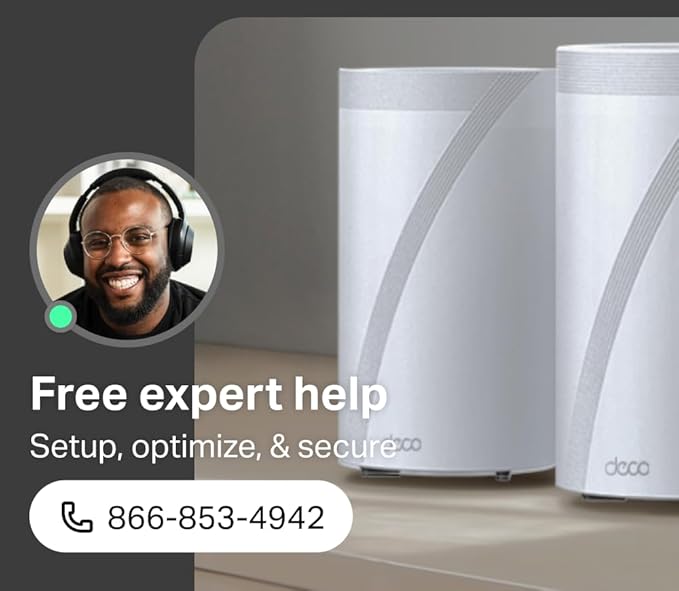 TP-Link Deco BE63 Tri-Band WiFi 7 BE10000 Whole Home Mesh System- 6-Stream 10 Gbps, 4x2.5G Ports Wired Backhaul, 4X Smart Internal Antennas, VPN, MU-MIMO, HomeShield, Free Expert Support (2-Pack)