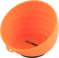 OEMTOOLS 25332 Orange Magnetic Nut Cup, Curved Magnetic Parts Tray Holds Up to 5 Pounds, Attaches To Metal Surfaces, Multi-Use Nuts And Bolts Organizer Made From Durable ABS Plastic