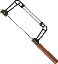 TOOLCOOL Coping Saw for Woodworking Aluminum Alloy Frame Hardwood Hex Handle Handsaw with 15T 18T 24T High Speed Steel Saw Blades