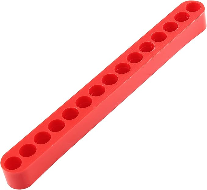 20Pcs 15 Holes Hex Shank Screwdriver Bit Holder, Plastic Screwdriver Head Storage Case, Drill Bit Storage Case, Screwdriver Head Holder Organizer Fit for 1/4 Inch Hex Shank, Red
