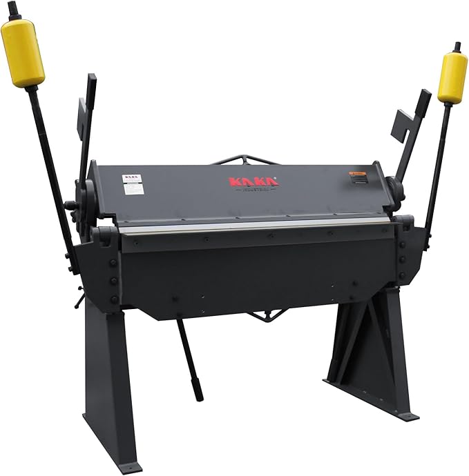 KAKA INDUSTRIAL Sheet Metal Brake 48-Inch, 12-Gauge Mild Steel Capacity Box and Pan Brake, Heavy-Duty Metal Brake Bender, 0-135 Degree Adjustable Floor Siding Brake W-4812T