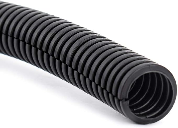 ZhiYo 50FT 3/4” Wire Loom Split Tubing Auto Wire Conduit Flexible Cover | High Temperature Heat Resistant -40F to 257F | Plastic Cover for Electrical Wires & Cables