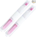 Ceramic Pusher Files for Nails, Manicure Fingernail Files with Cases, Professional Precision Filing Cuticle Remover, Manicure Stick, 2 Pieces