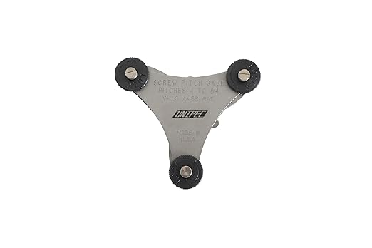 Made in USA | Unipec Screw Pitch Gauge – 51 Leaves, 4–84 TPI | English Thread Gage Tool | Precision Steel Thread Measuring Tool
