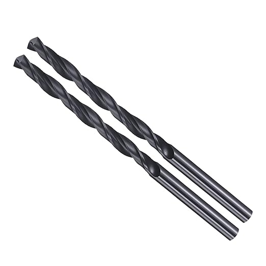 Drill Bit, 11/64" Cutting Diameter, 4241 HSS Nitriding Black 118° Cutting Angle Versatile Jobber Bits - (Applications: for Drilling Plastic Wood Soft Metal), 2-Pieces
