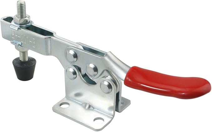 Toggle Clamp 4 Pack 201-B Style Quick Release Toggle Latch Hold Down Clamp Antiskid Red Horizontal Clamp 360Lbs Holding Capacity Quick Release Woodworking Tool