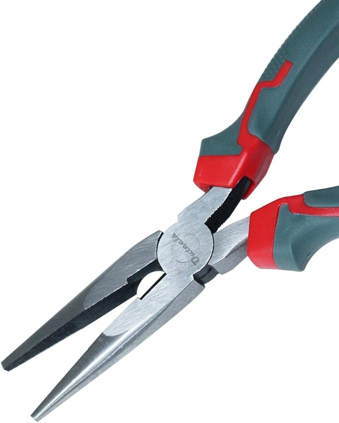 Long Nose Pliers 8 inch - Precision Needle Nose Pliers with Wire Cutters - Pack 1