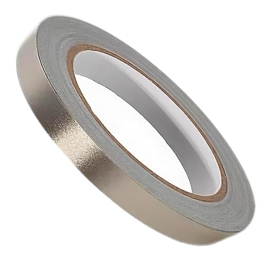 Faraday Fabric Tape 1/2 inch x 66 Feet Double Conductive High Temp Shield Cloth Tape for RF/EMI Shielding, Electrical Repair, ESD Grounding, Wire Harness Wrap, RFID Signal Blocking, EMF/EMP Protection