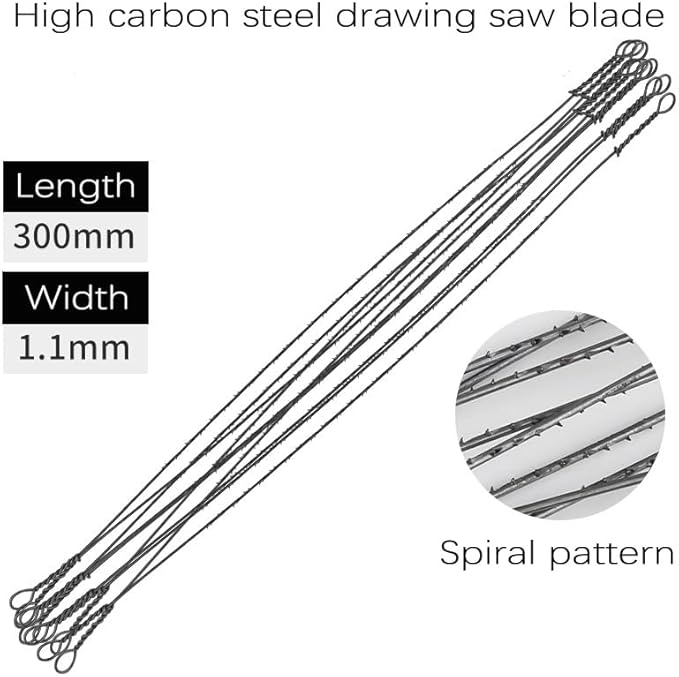 Coping Saw for Woodworking - with 20Pcs 360° Spiral Blades for Wood, Plastic, Rubber,Soft Metal | Essential Hand Saw for DIY Enthusiasts & Outdoor Use