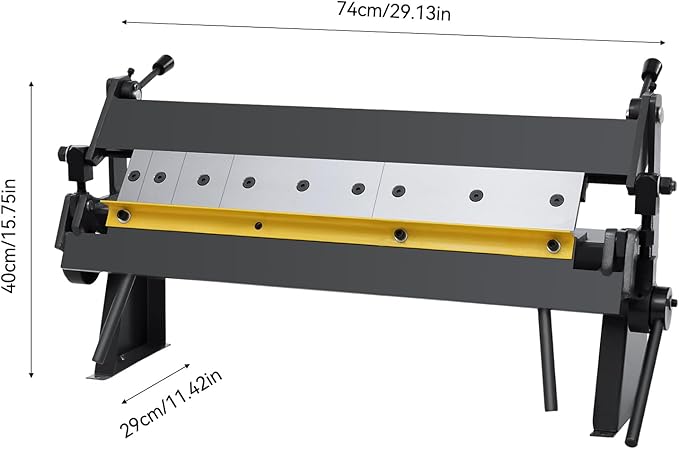 Box and Pan Brake,24in Sheet Metal Bending Brake,Portable Metal Bender with 0-135° Bending Angle,Adjustable Heavy-Duty Aluminum Brake for Precise Batch Bending