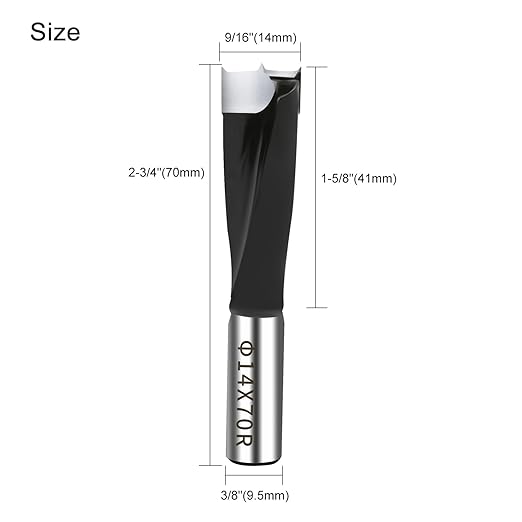 ASNOMY 9/16" Inch Carbide Forstner Drill Bit, 14mm Carbide Tipped Forstner Bit for Hard Wood, Wood Drilling Hole Saw Set Woodworking Hinge Cutter Tool Kits for Wood Plastic Plywood